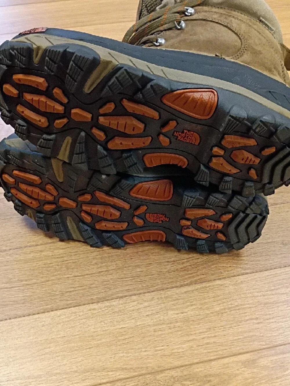 The North Face Olive Green Brown Waterproof Hiking Boots